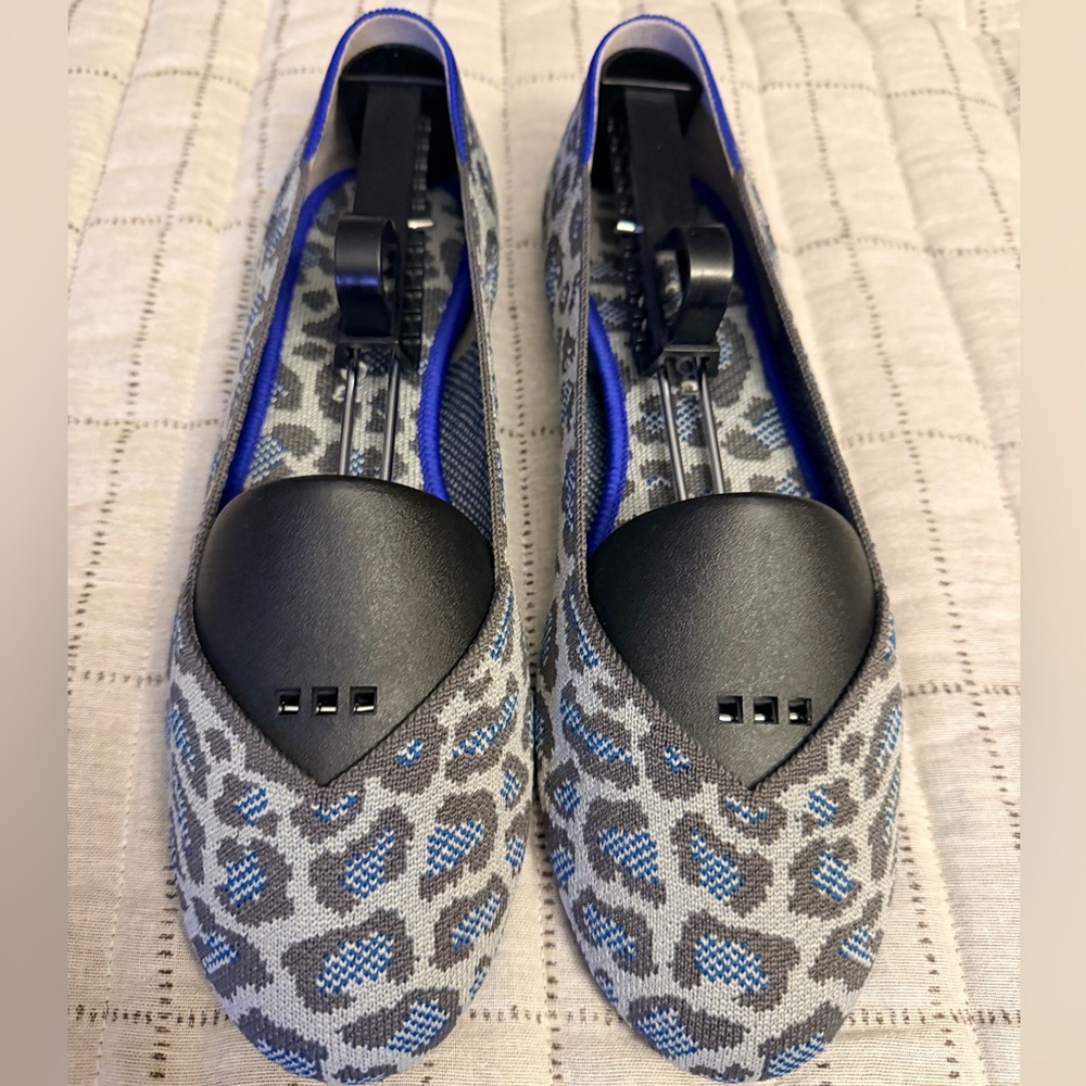 Rothy's Gray Spotted Leopard Flats sz 10